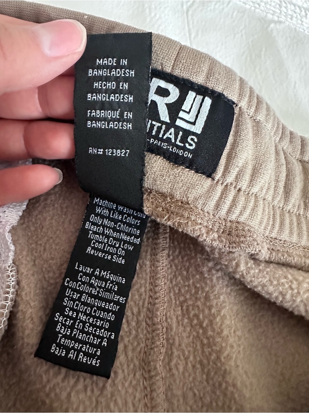 ESSENTIALS Women’s Tan Cargo Sweatpants - Picture 6 of 8
